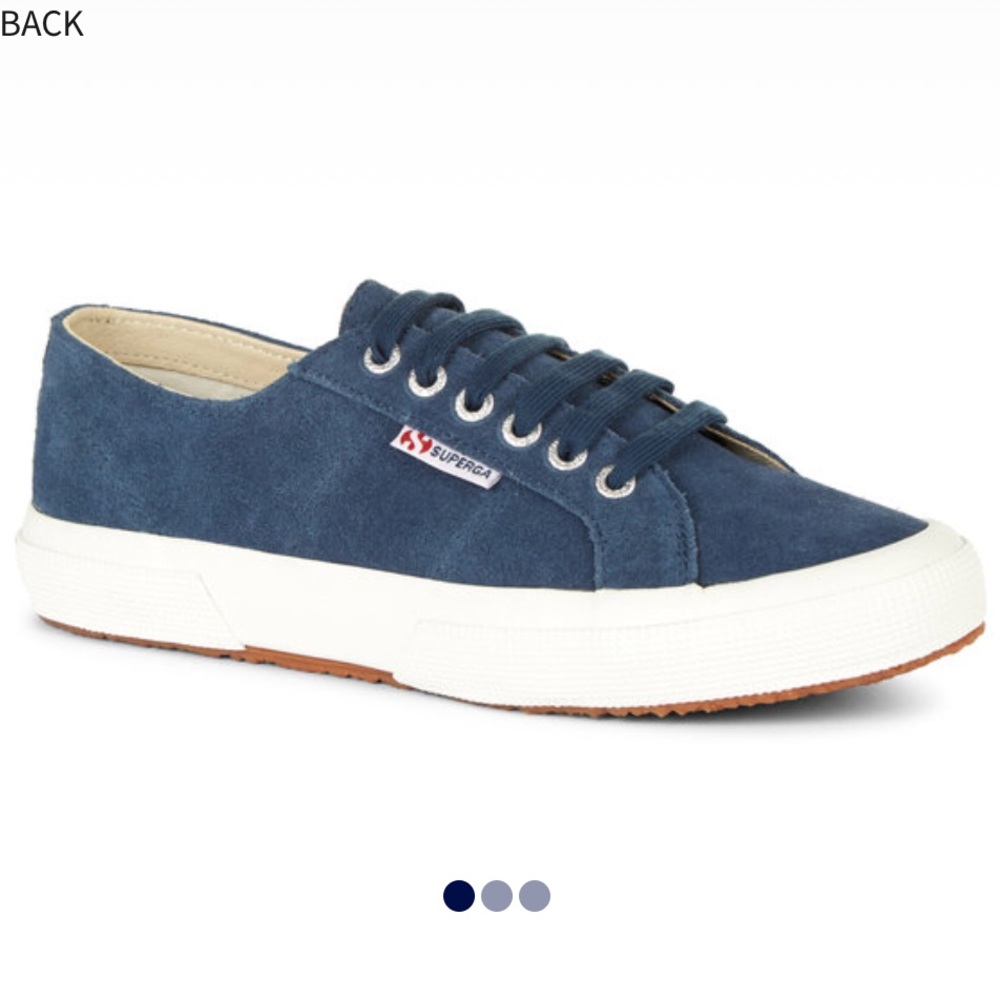 Superga Blue Suede Sneakers Trainers